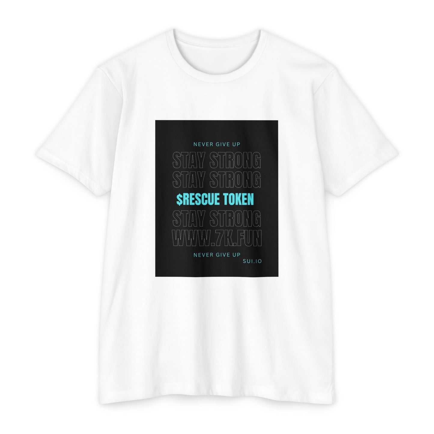 Unisex T-Shirt with Rescue Token on Sui Blockchain Design