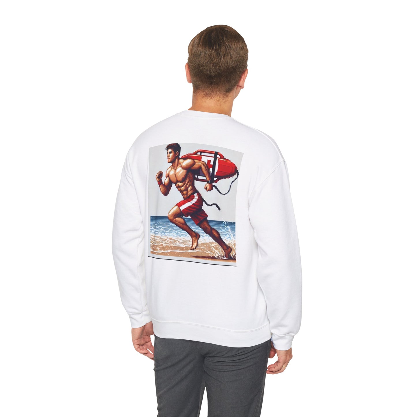 Rescue Token Crewneck Sweatshirt - Lifeguard Token Design